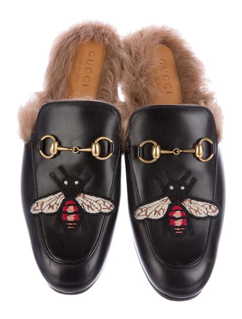 gucci men's slippers with fur|fluffy Gucci slippers.